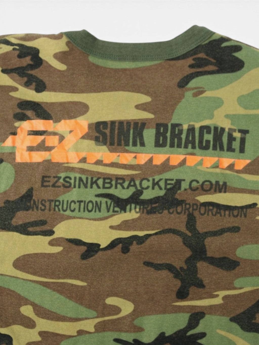 'EZ Sink Bracket' Woodland Camouflage T-Shirt