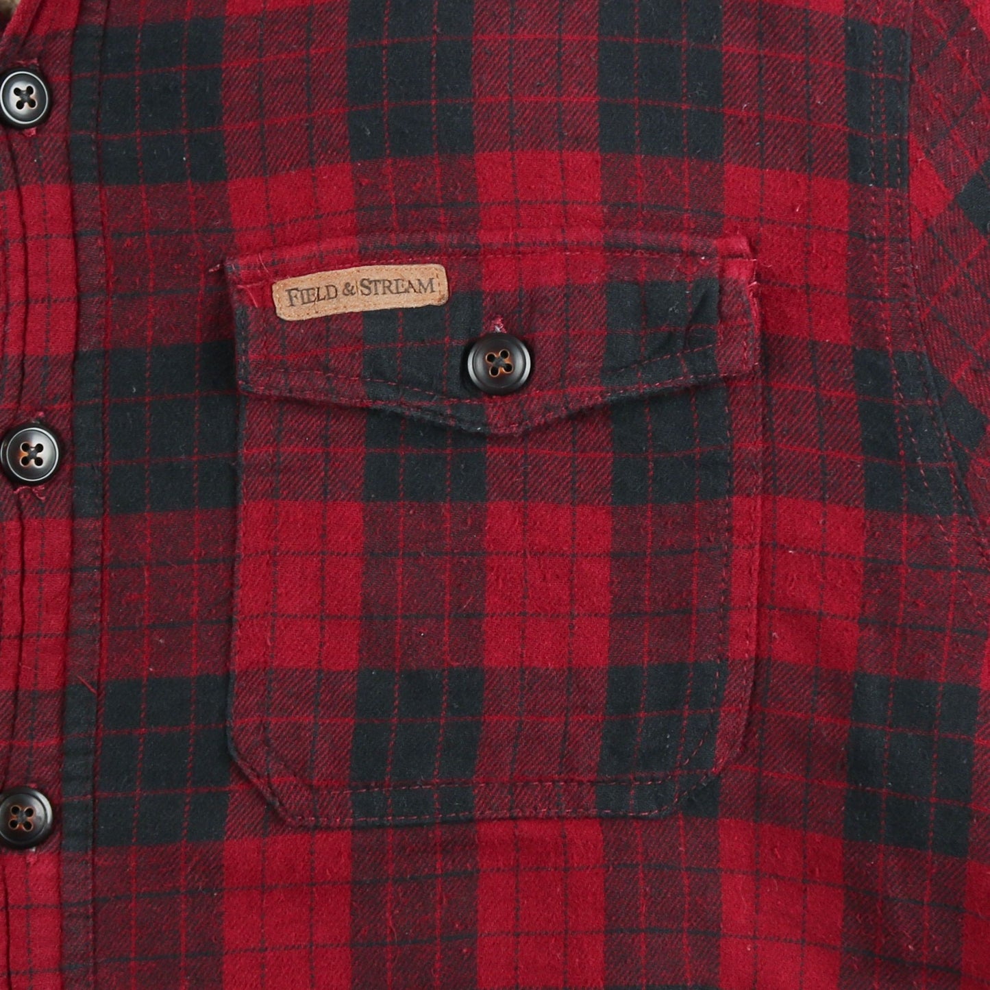 Vintage Flannel Overshirt - Red Check