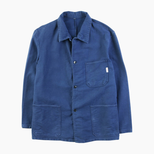 Vintage Moleskin Chore Jacket - Blue