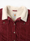 Lined Cord Trucker Jacket - Red