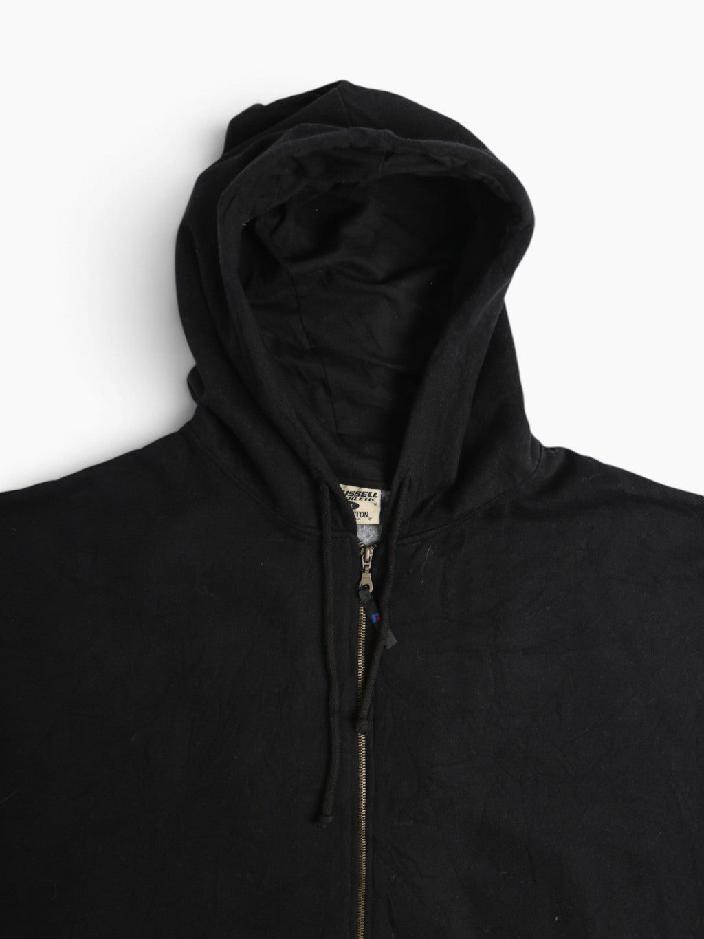 Vintage Zip Up Hooded Sweatshirt - Black