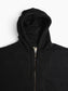 Vintage Zip Up Hooded Sweatshirt - Black