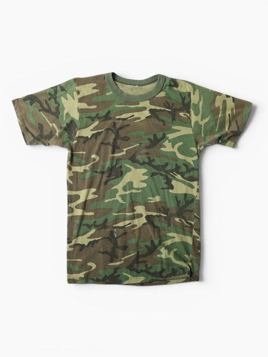 Single Stitch Woodland Camouflage T-Shirt
