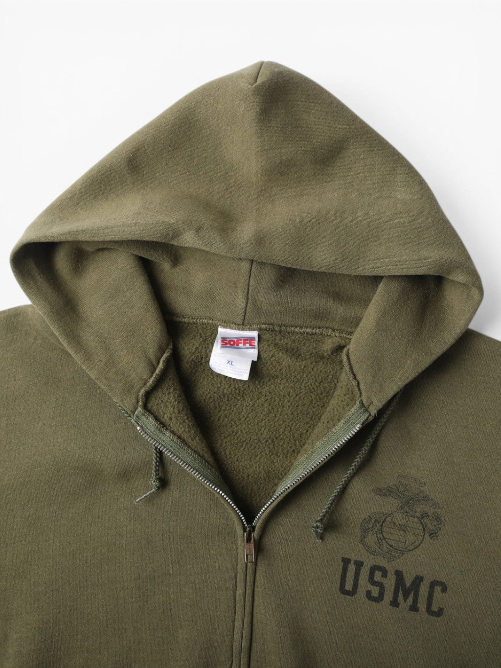 'USMC' Zipped Hooded Sweatshirt