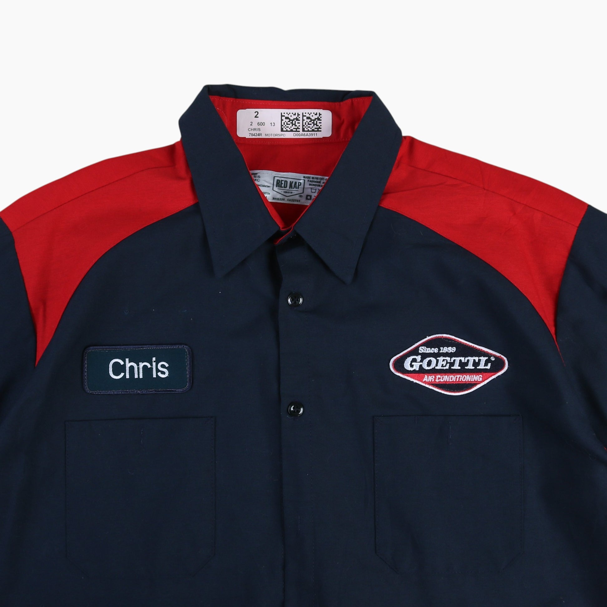 'Chris' Vintage Garage Shirt - Navy