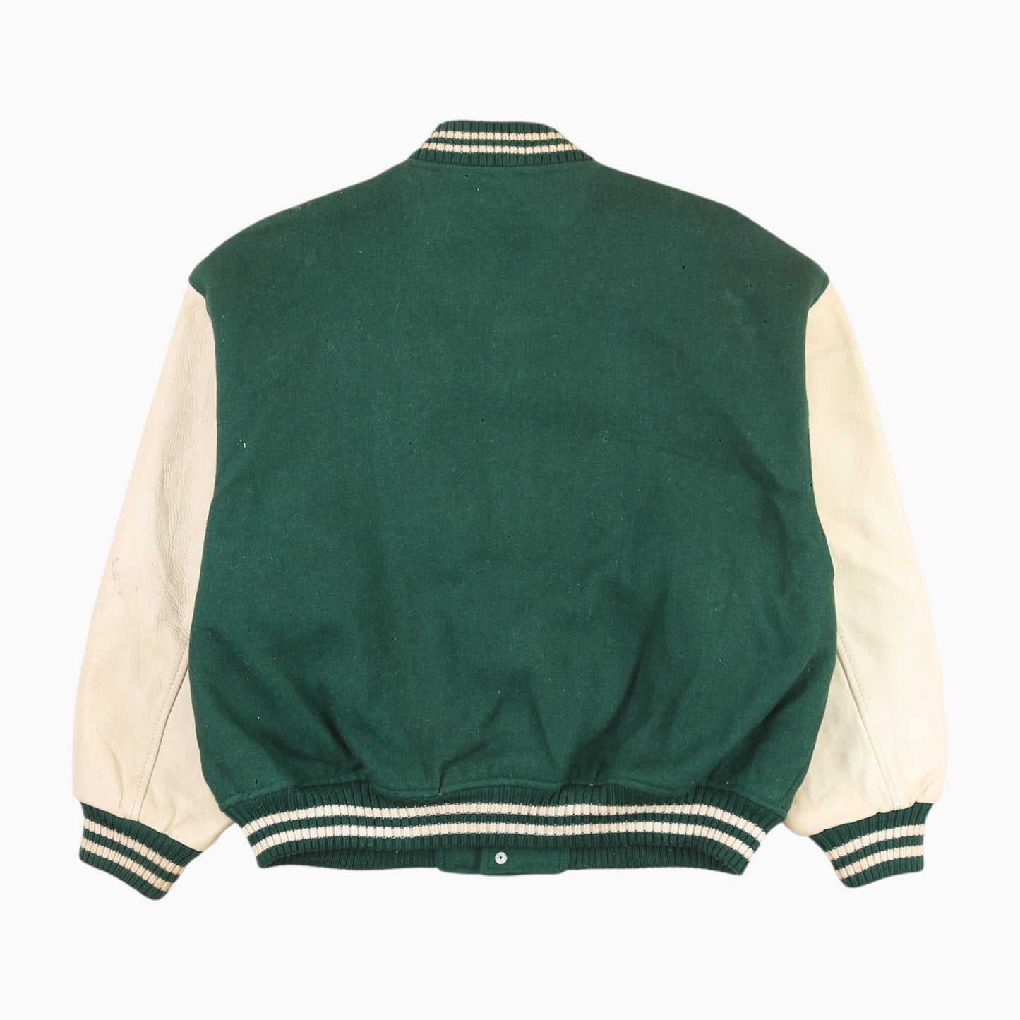 Vintage Varsity 'B' Bomber Jacket - Green