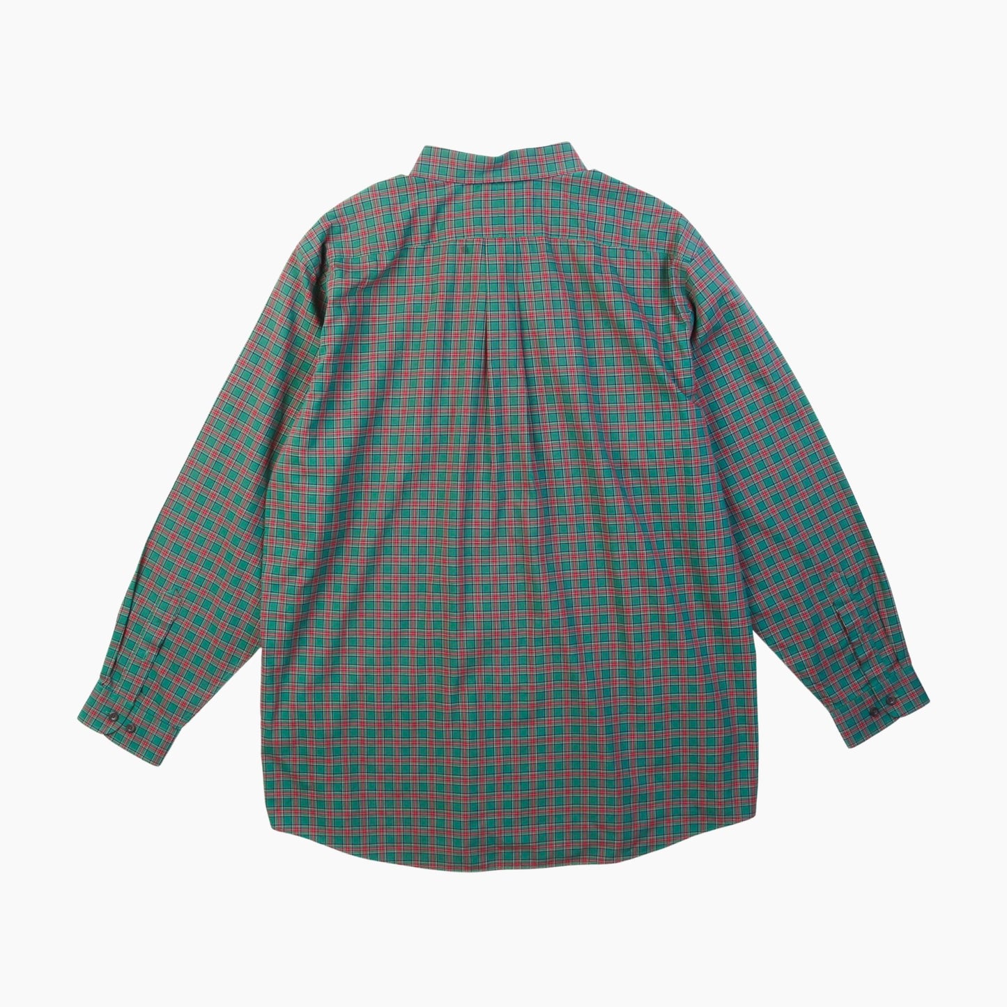 Vintage Shirt - Green And Red Check - American Madness