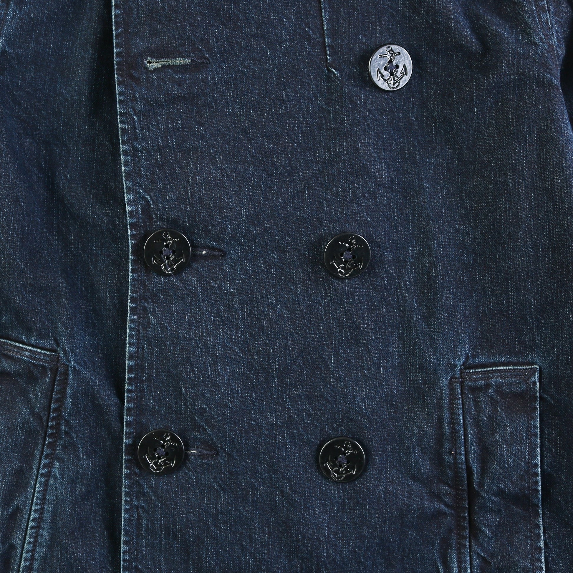 Vintage Denim Pea Coat