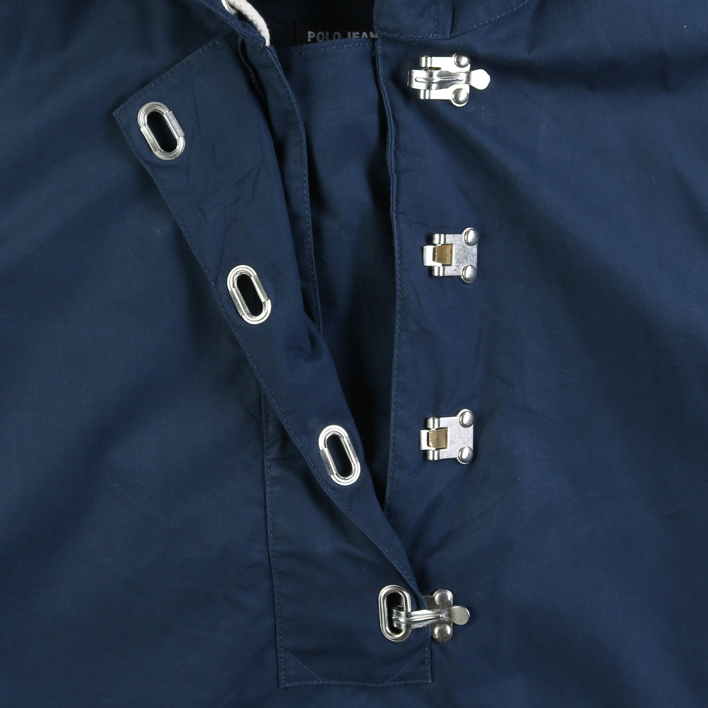 Vintage Hooded Clasp Jacket - Navy