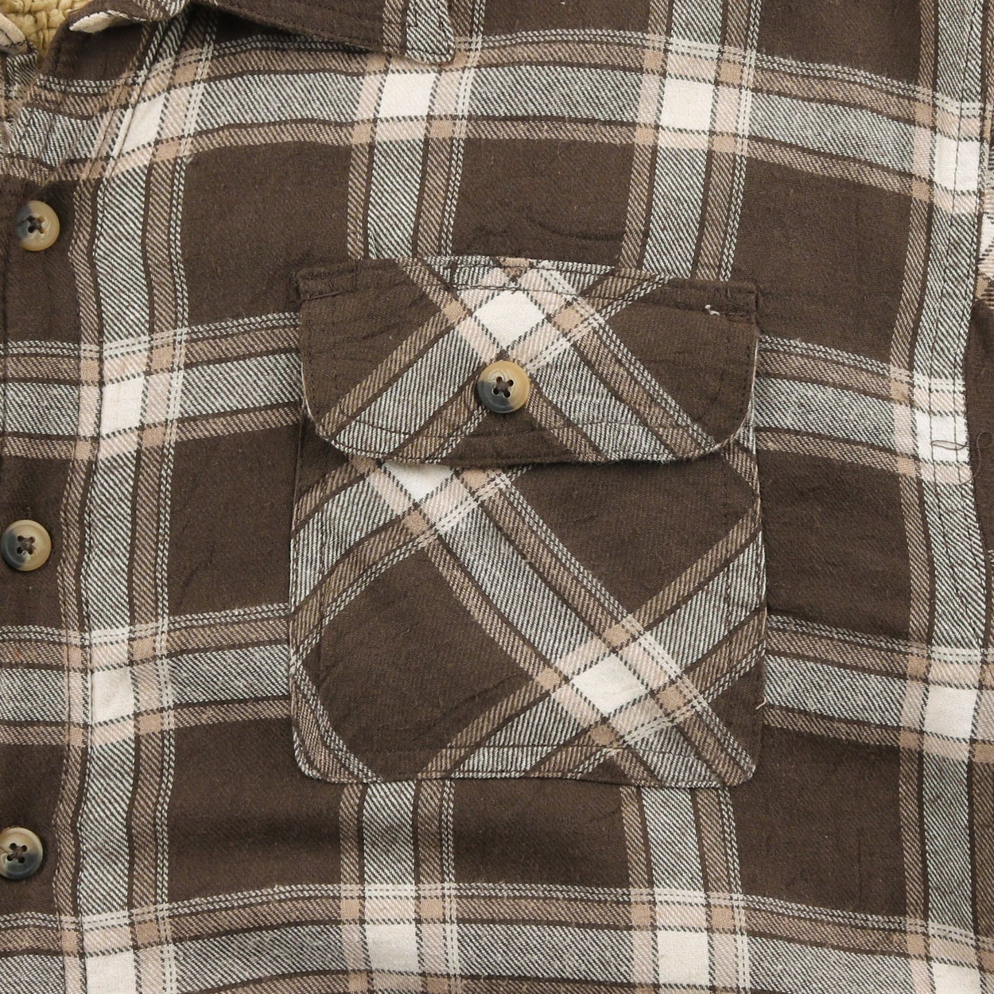 Vintage Flannel Overshirt - Brown Check