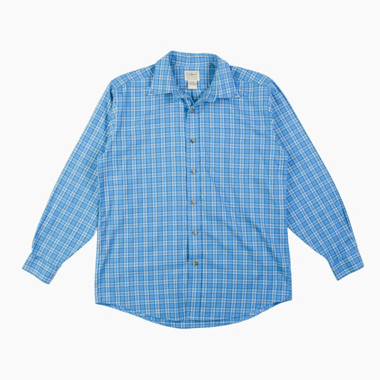 Vintage Shirt - Blue And White Check - American Madness