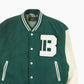 Vintage Varsity 'B' Bomber Jacket - Green