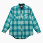 Vintage Flannel Overshirt - Green Check