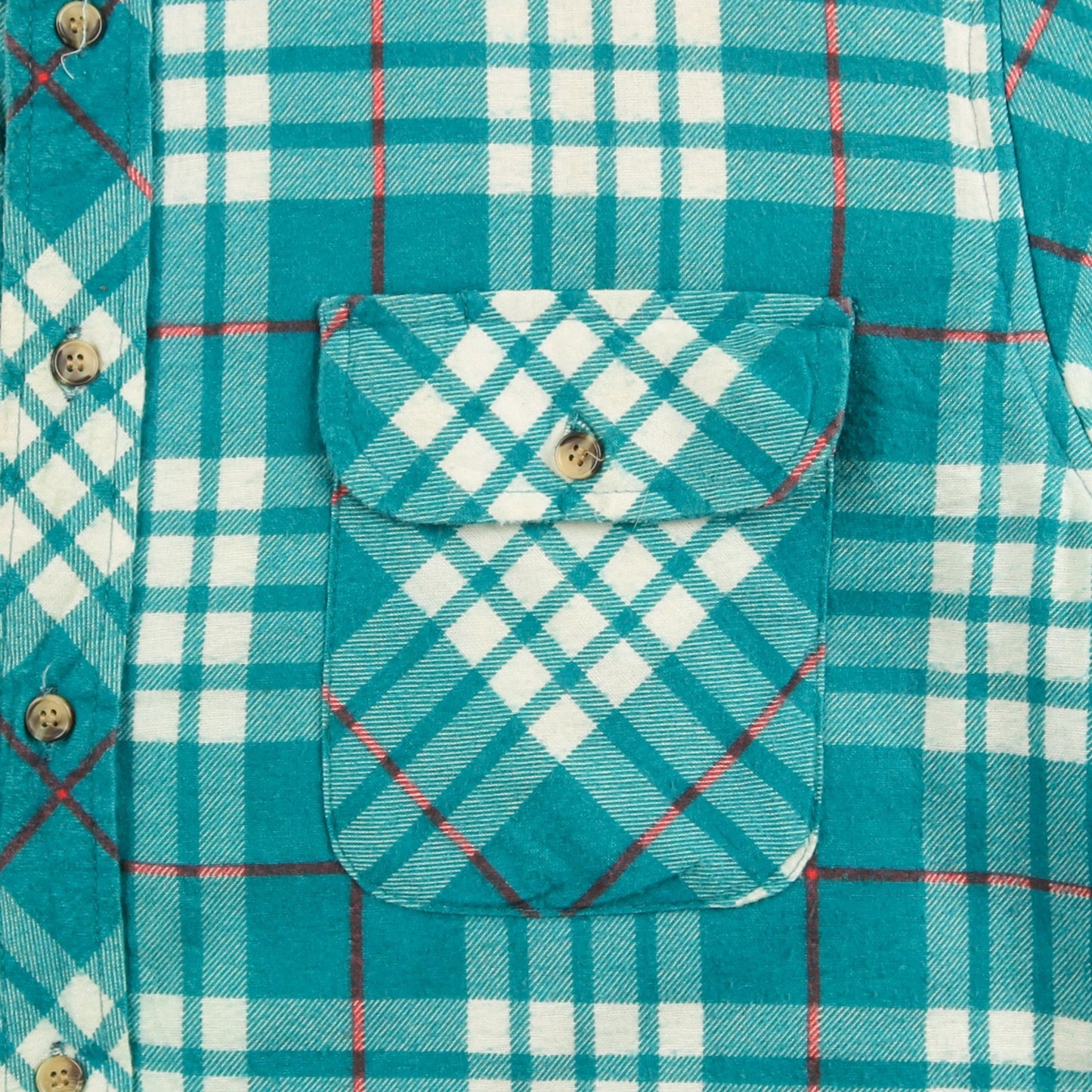 Vintage Flannel Overshirt - Green Check