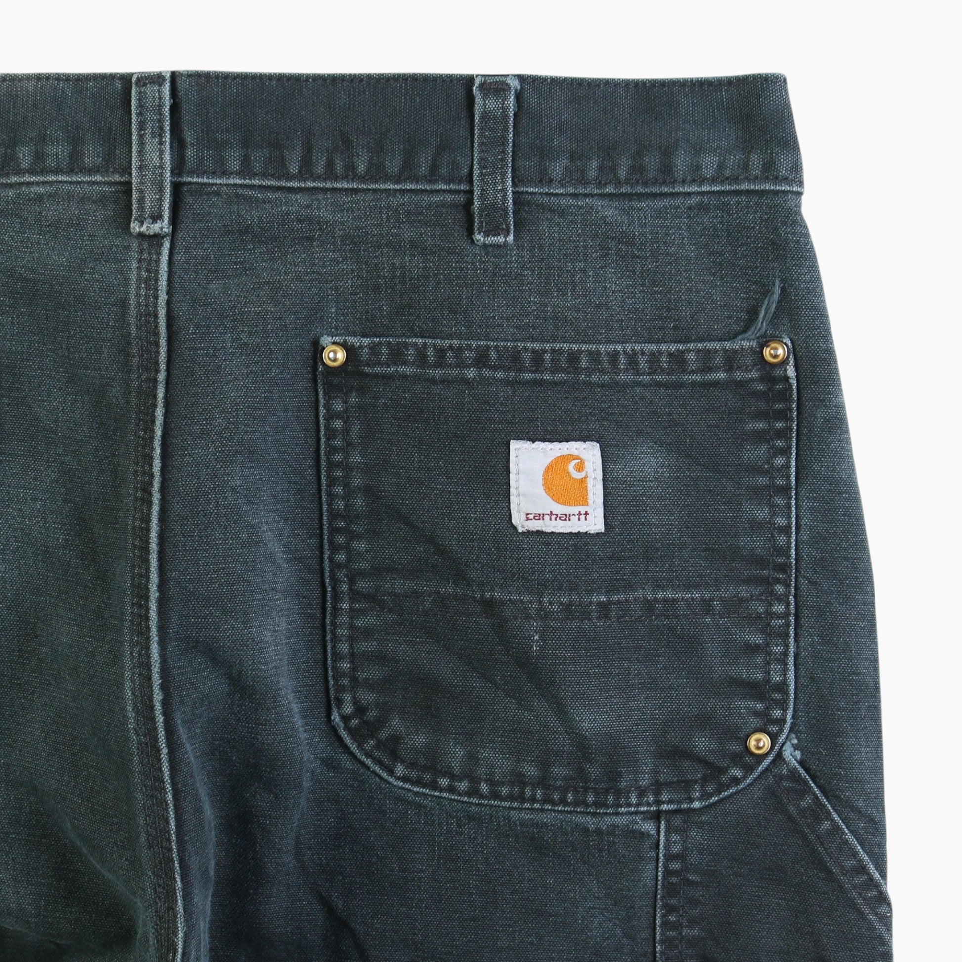Vintage Double Knee Carpenter Pants - Black - 36/34