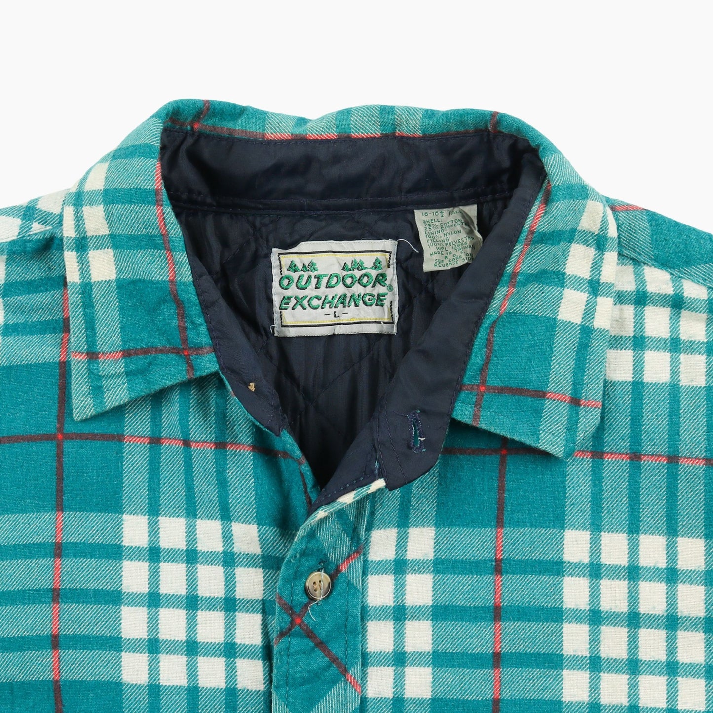 Vintage Flannel Overshirt - Green Check