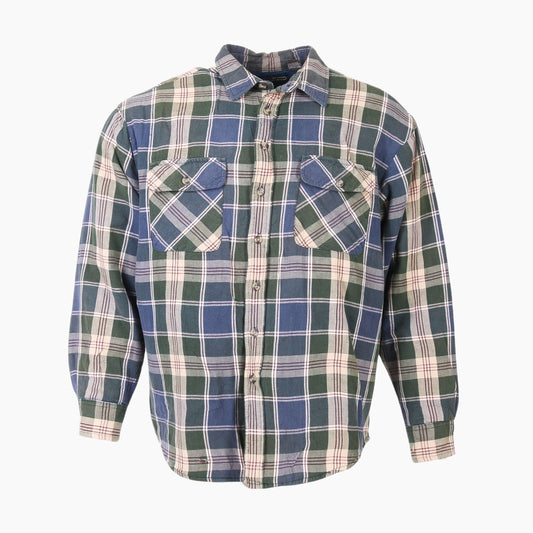 Vintage Flannel Overshirt - Blue Check