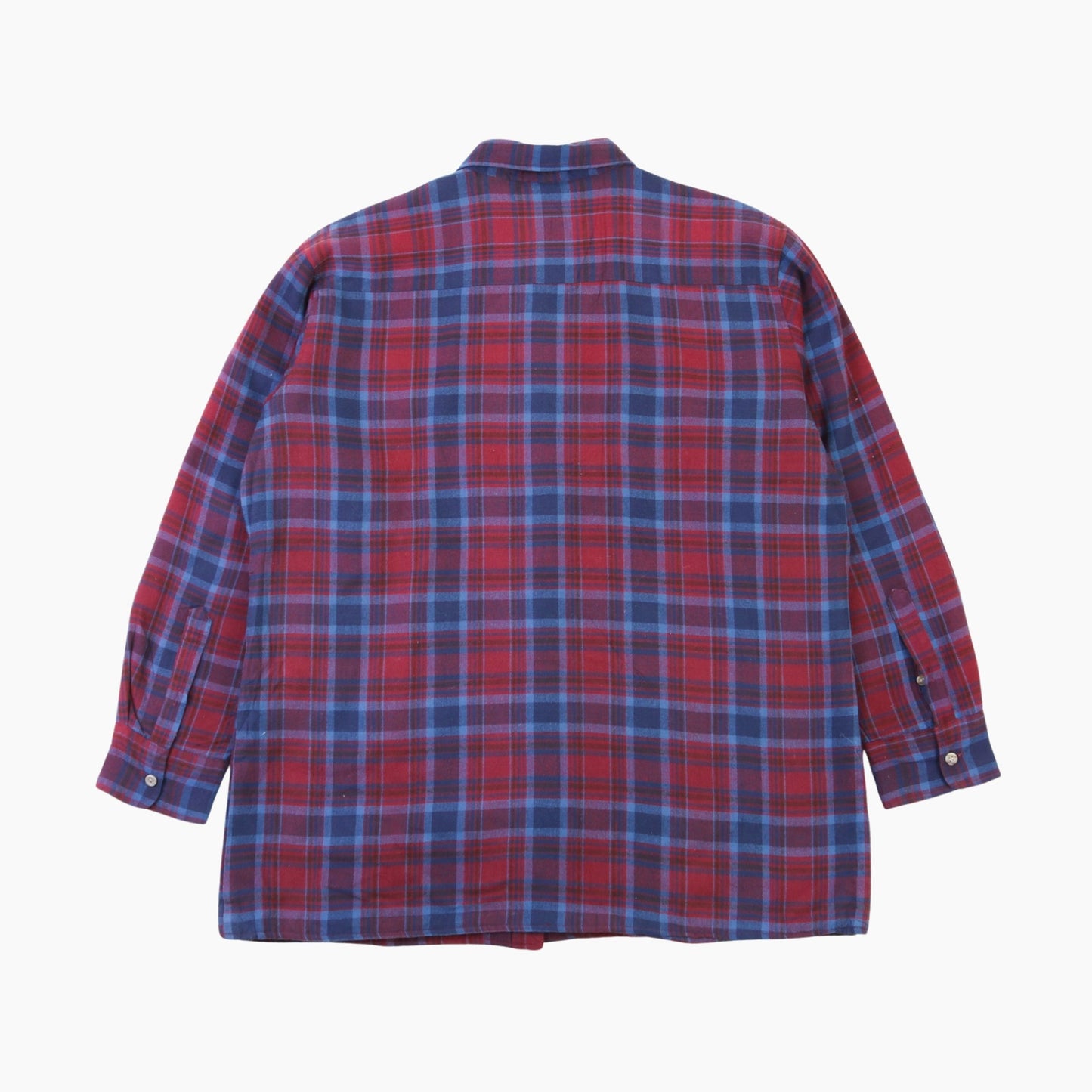 Vintage Flannel Overshirt - Red Check