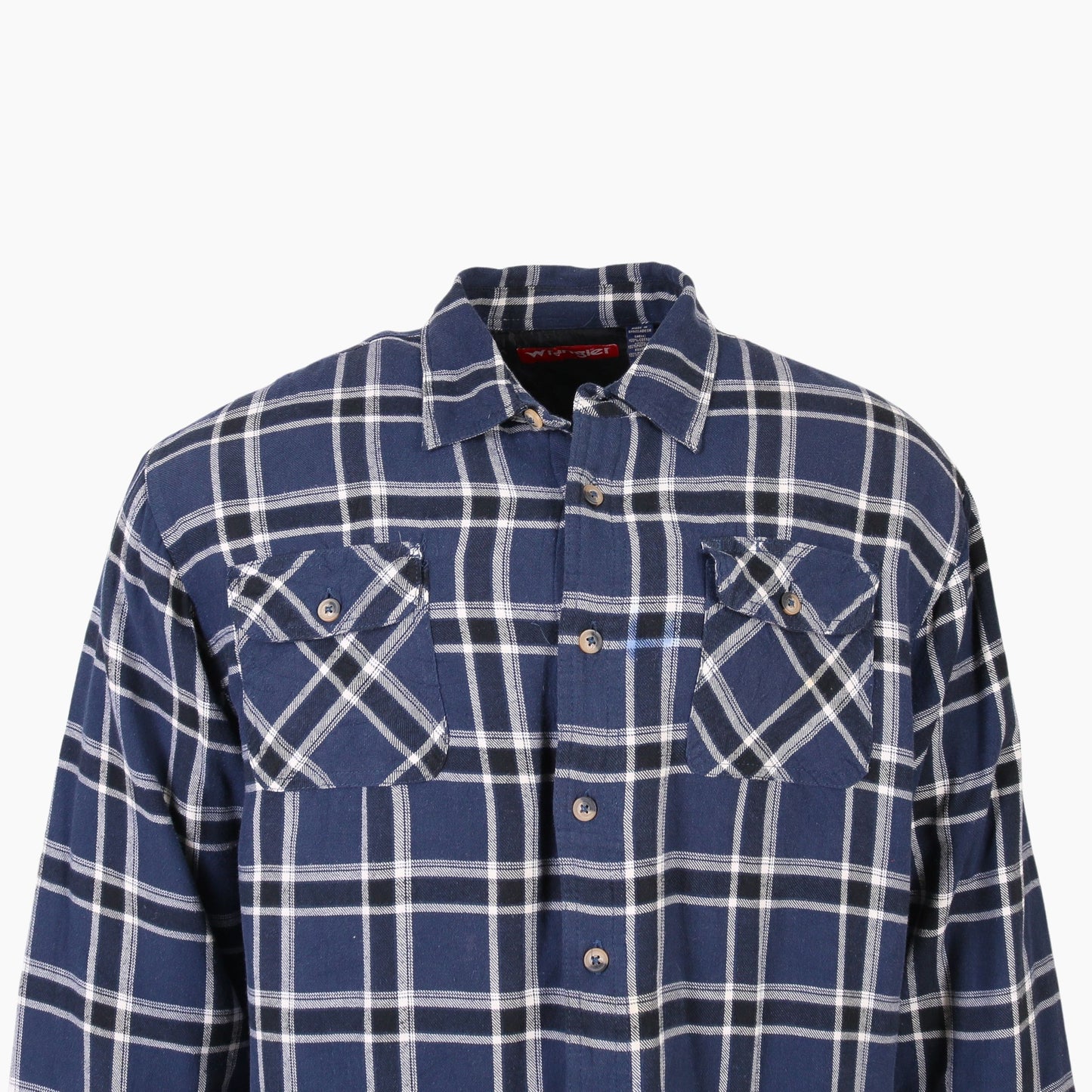 Vintage Flannel Overshirt - Blue Check