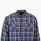 Vintage Flannel Overshirt - Blue Check