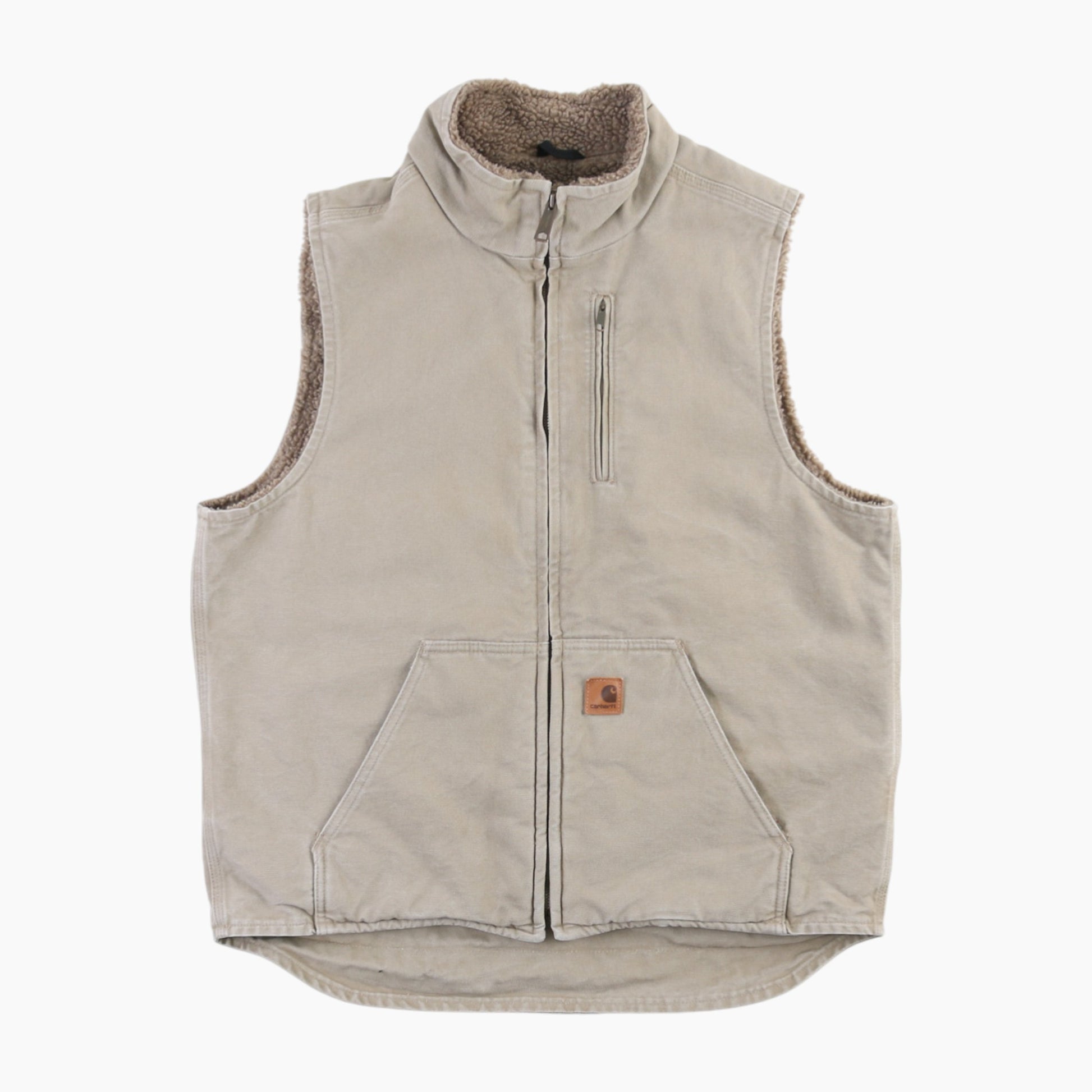 Lined Vest - Beige
