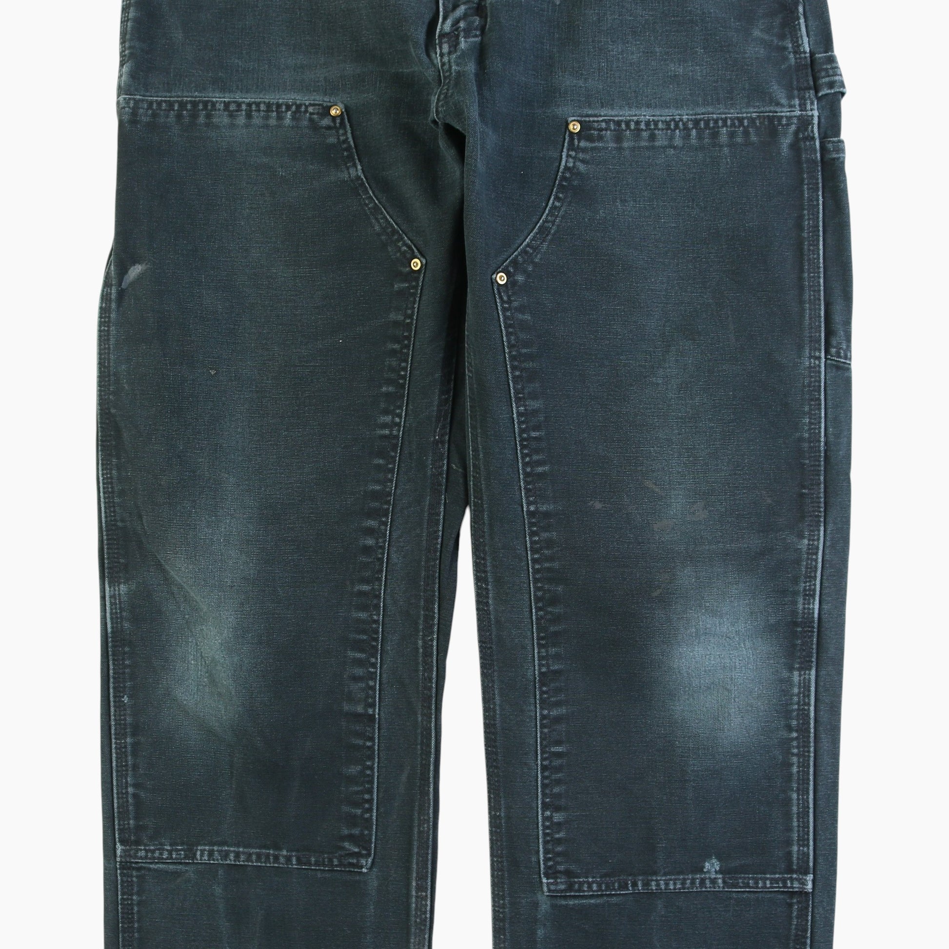 Vintage Double Knee Carpenter Pants - Black - 34/34