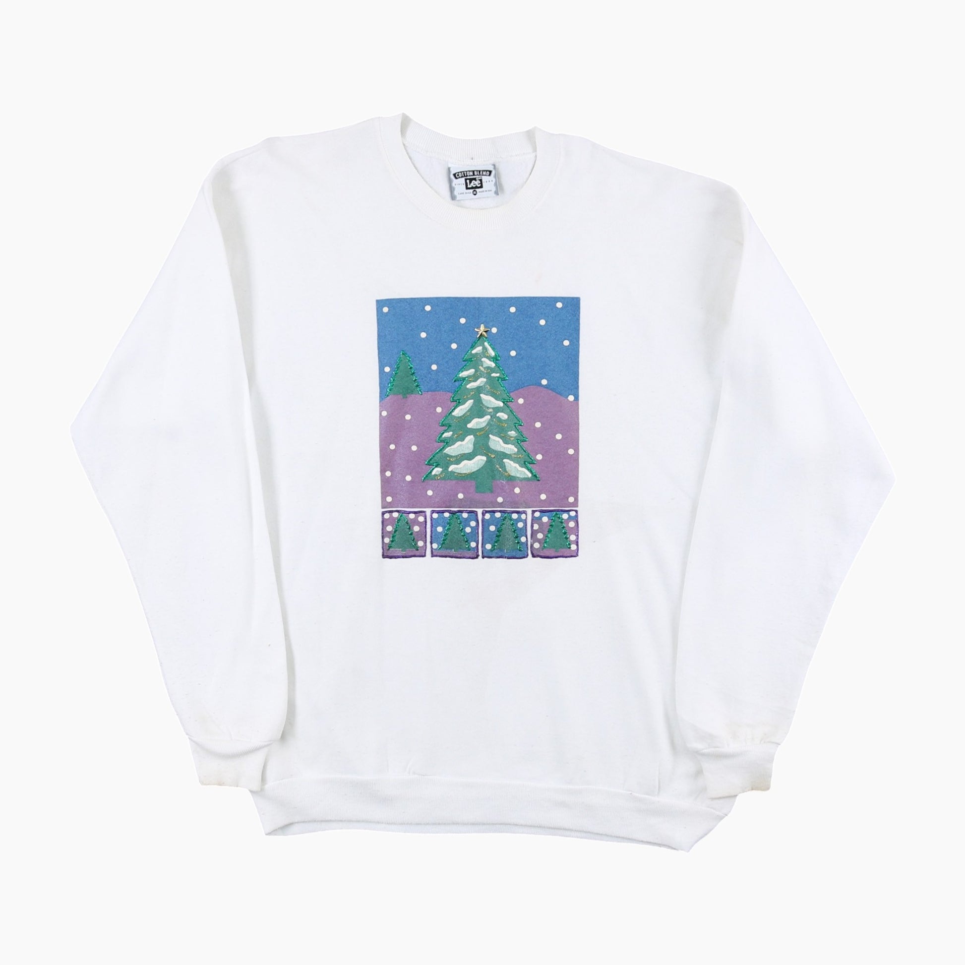 Lee 'Christmas Tree' Sweatshirt - White