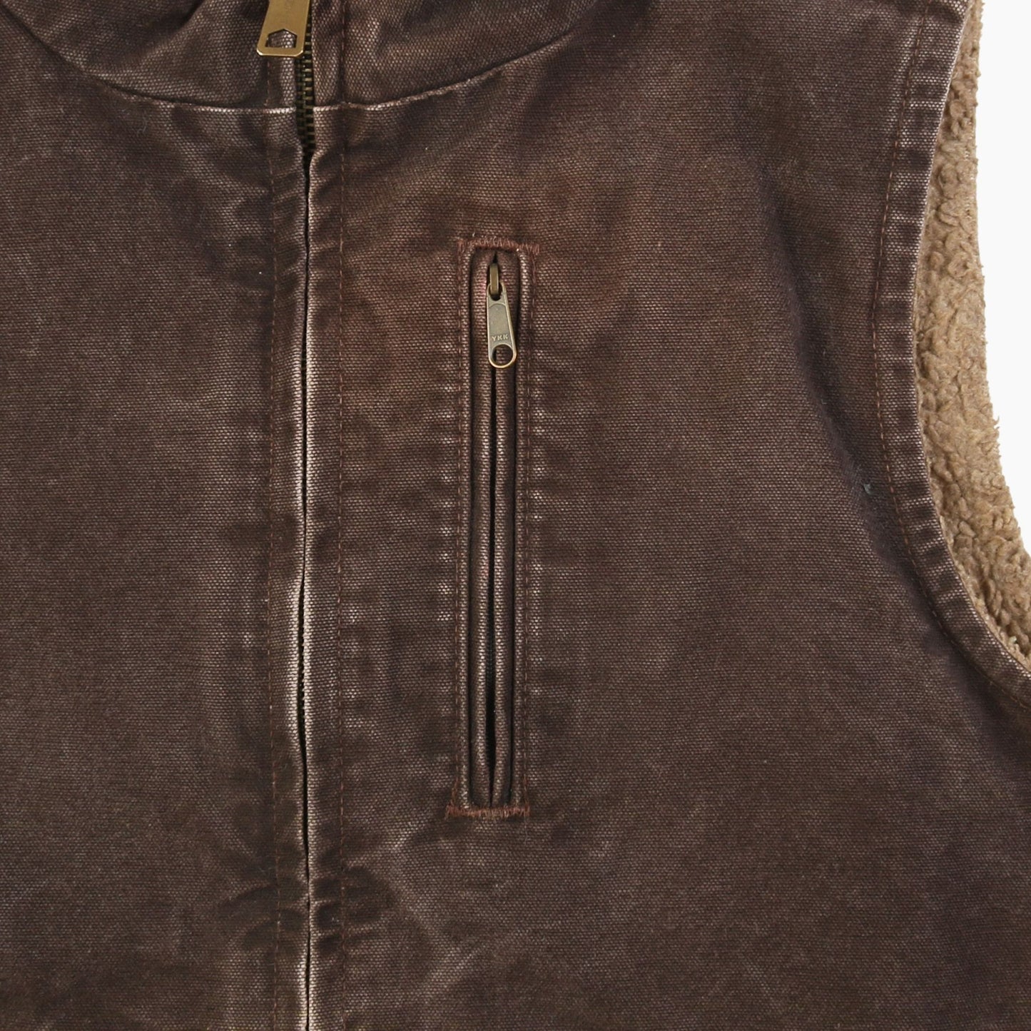 Lined Vest - Washed Brown