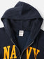 'US Navy' Zipped Hooded Sweatshirt