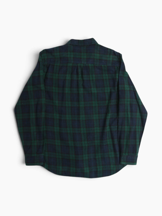 Vintage Flannel Shirt - Green Check