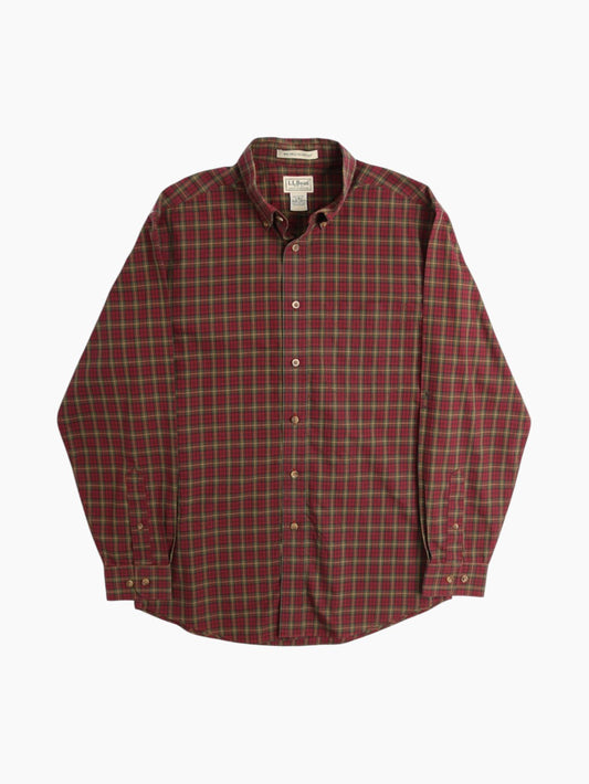 Vintage Flannel Shirt - Red Check