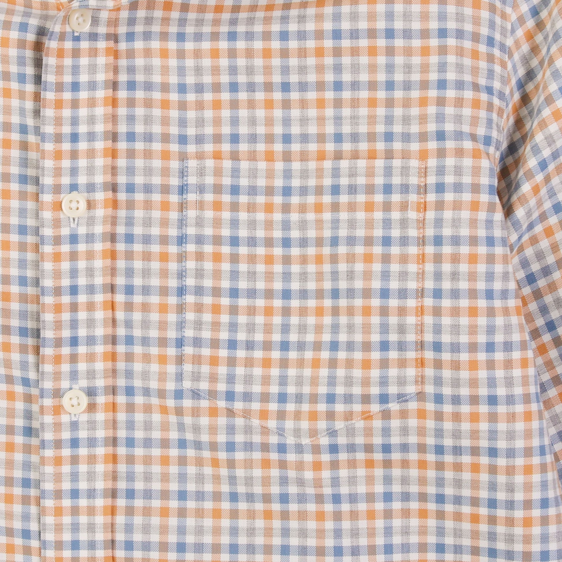 Vintage Shirt - Orange And Blue Check - American Madness