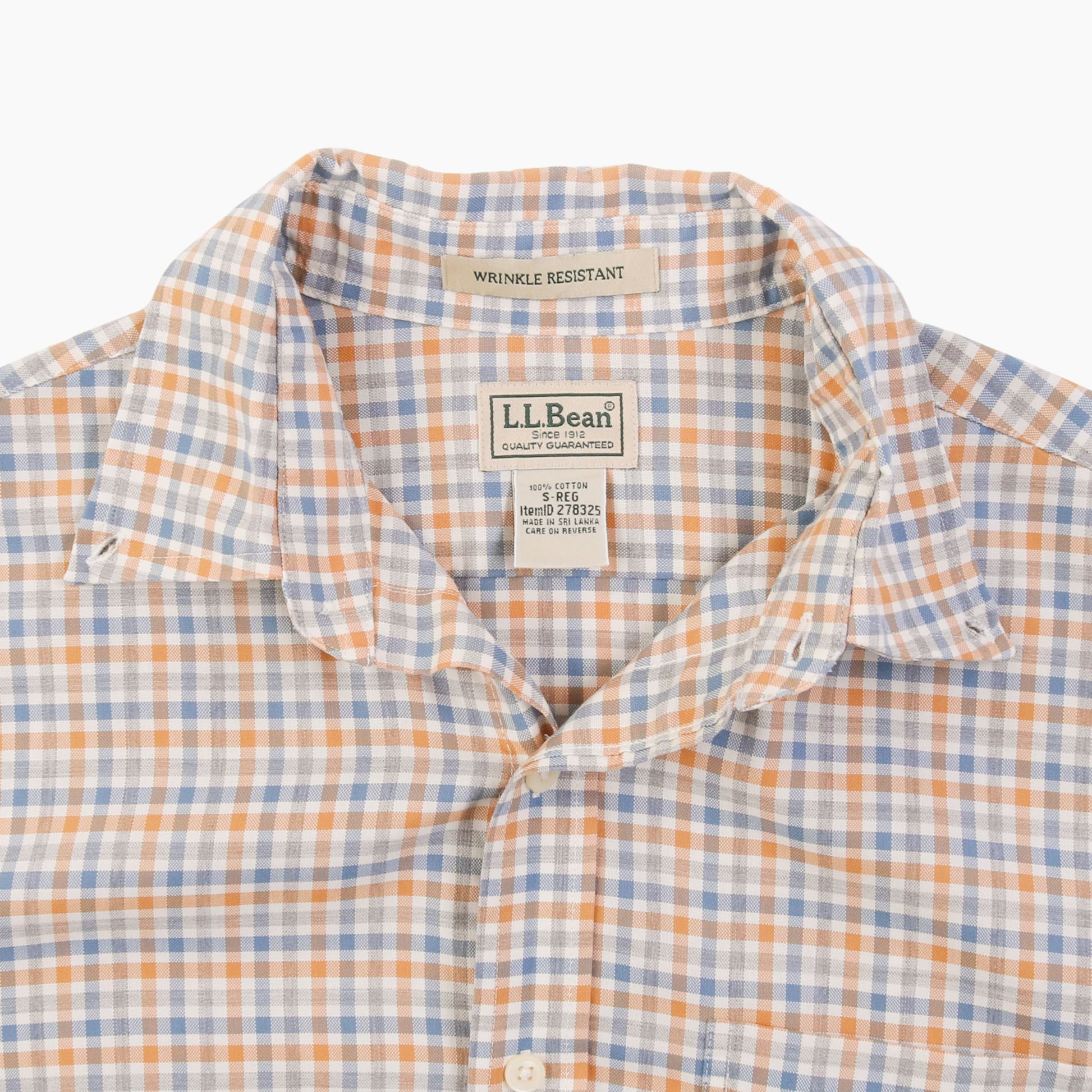 Vintage Shirt - Orange And Blue Check - American Madness