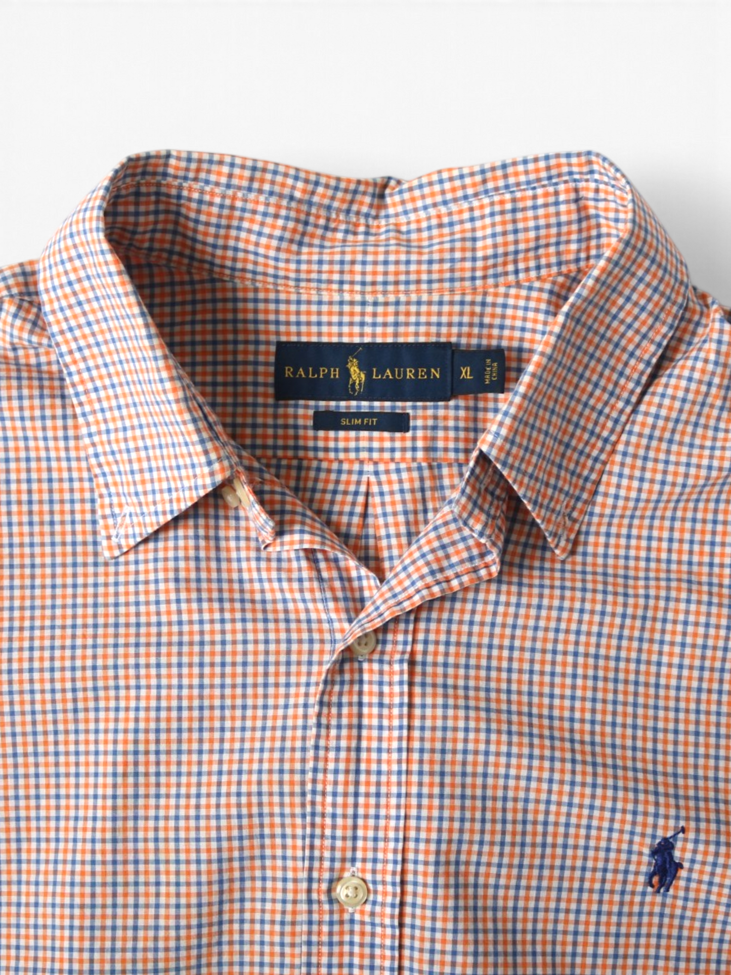 Vintage Shirt - Orange Check