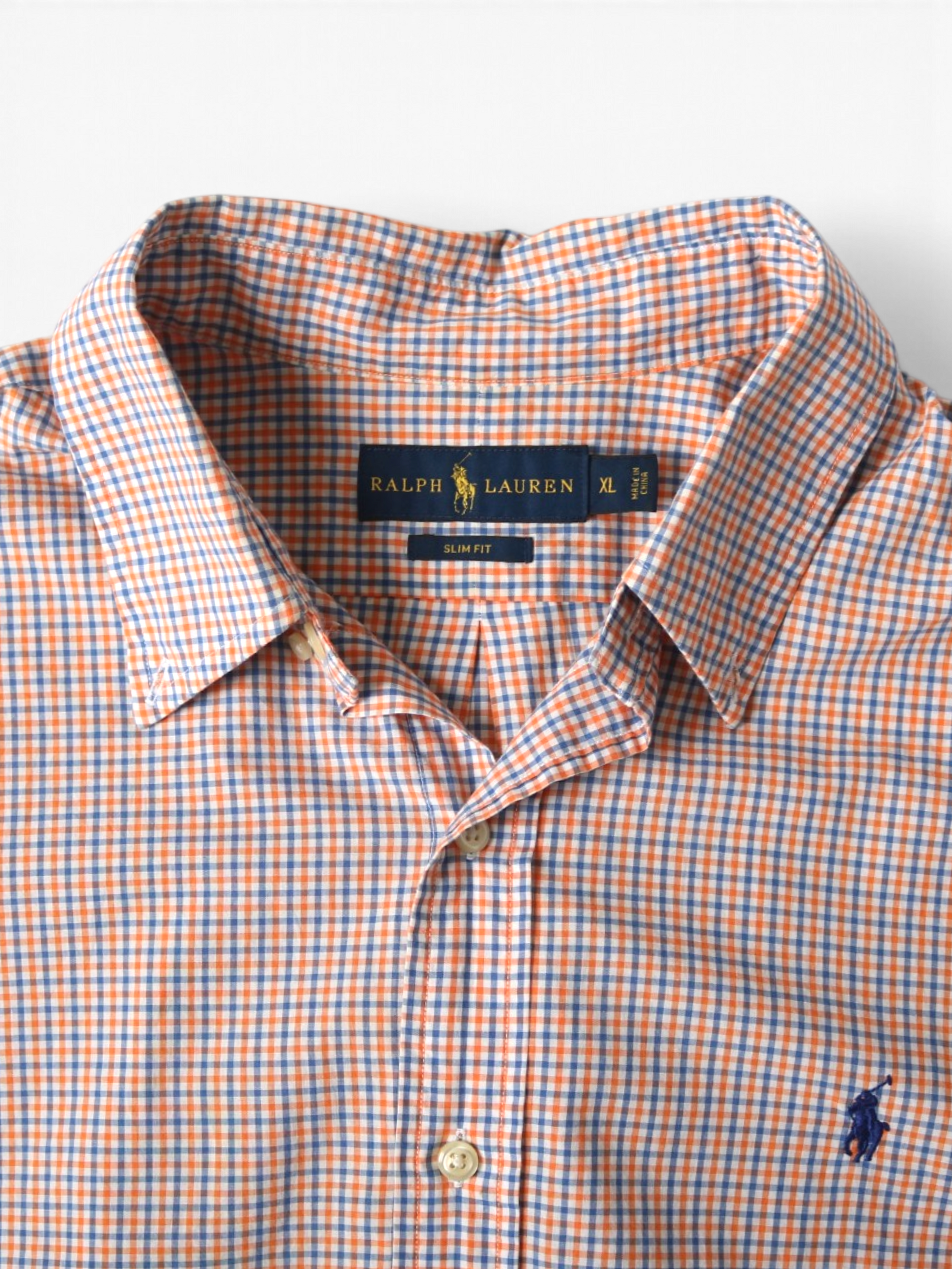 Vintage Shirt - Orange Check
