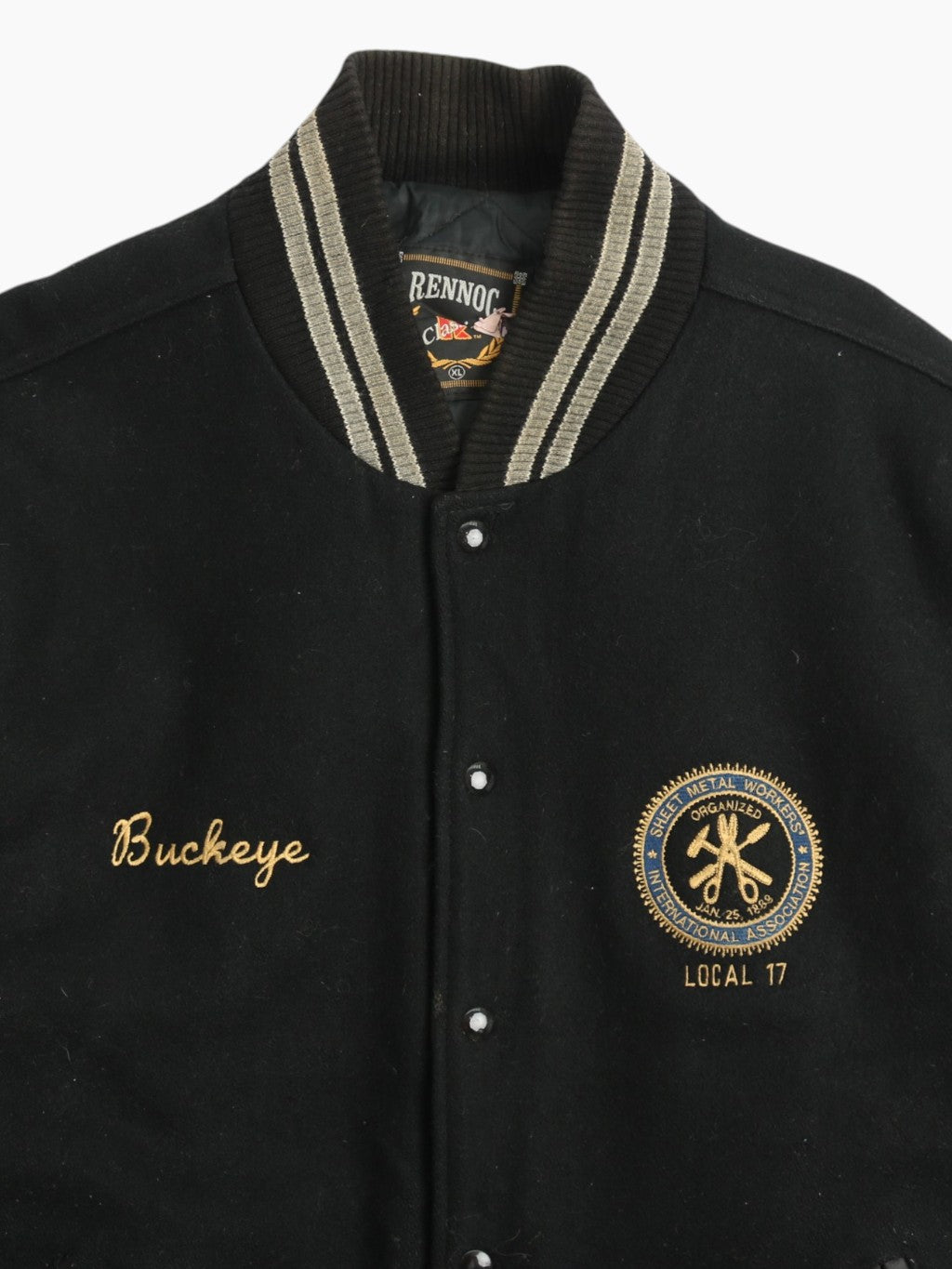 Vintage Varsity 'Buckeye' Bomber Jacket