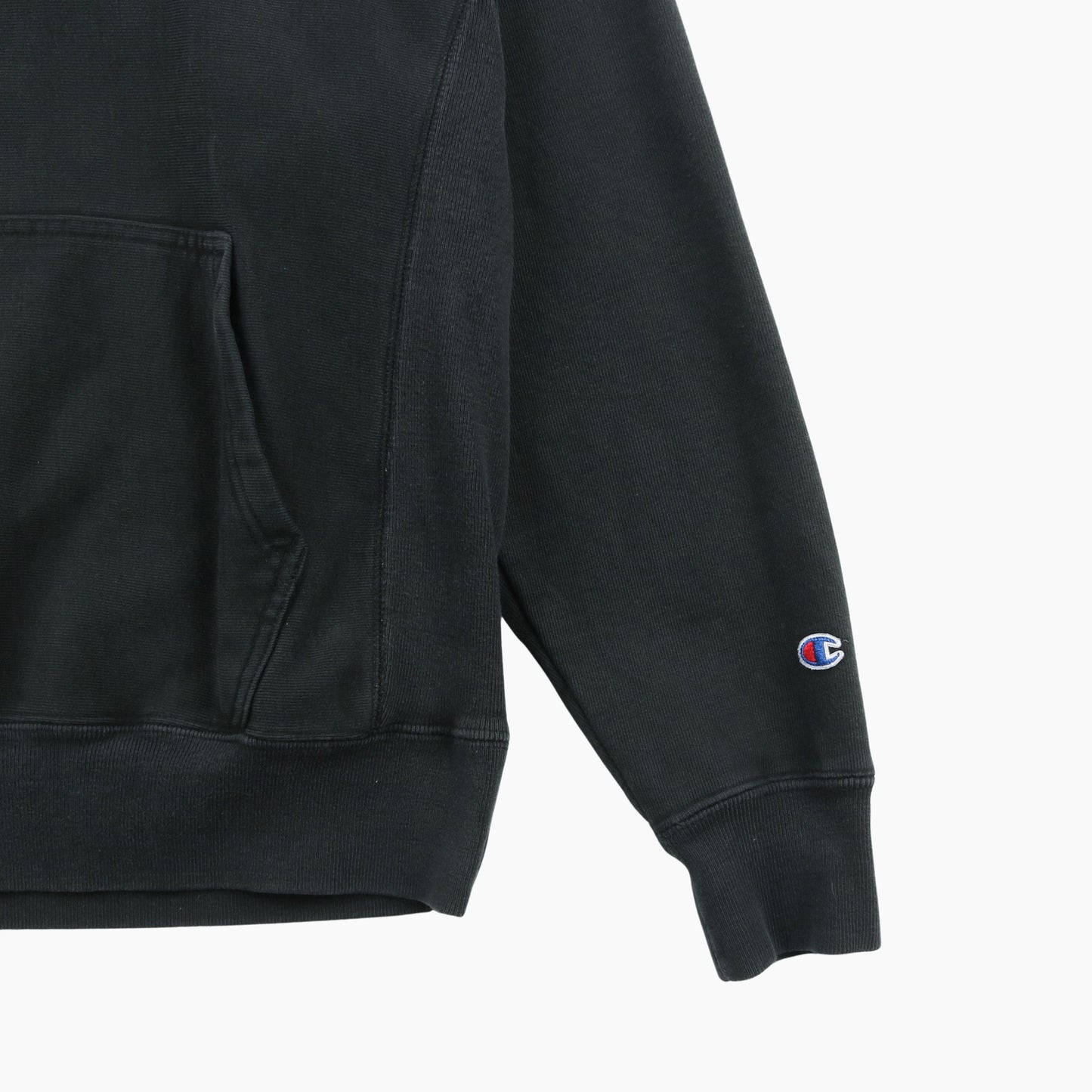 Embroidered Hooded Sweatshirt - Black