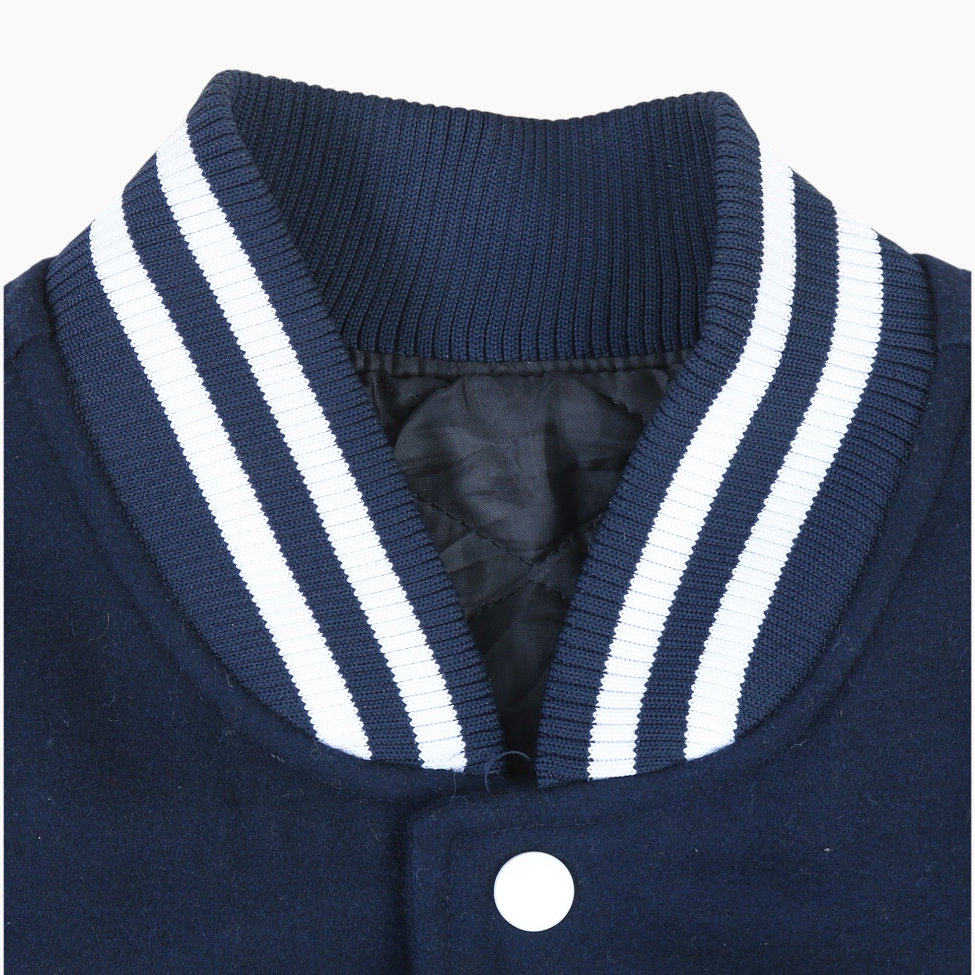 Vintage Varsity 'KH' Bomber Jacket - Navy
