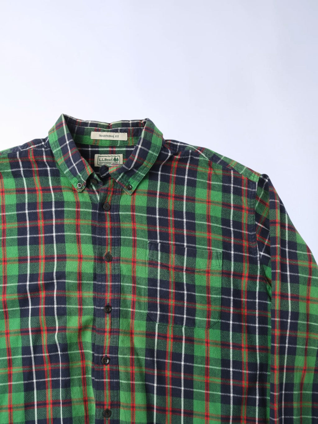Vintage Flannel Shirt - Green Check