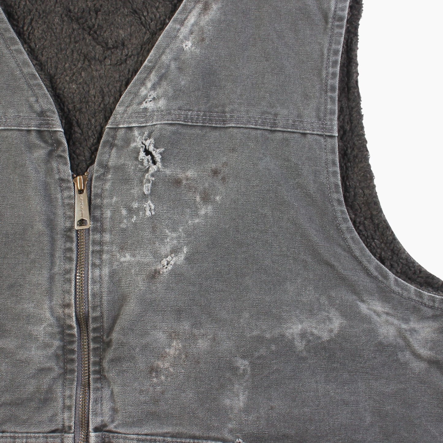 Lined Vest - Washed Grey