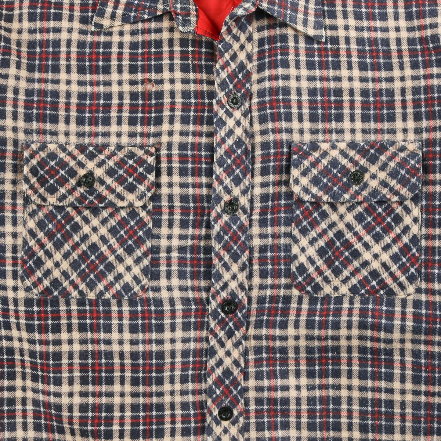 Vintage Flannel Overshirt - Navy Check