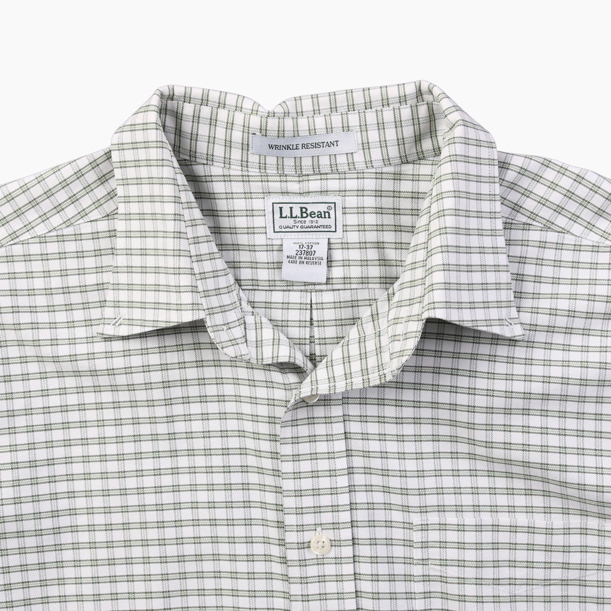 Vintage Shirt - Green And White Check - American Madness
