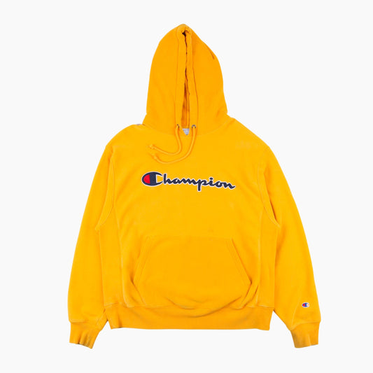 Embroidered Hooded Sweatshirt - Yellow