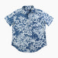 Vintage Shirt - Blue Leaf Print