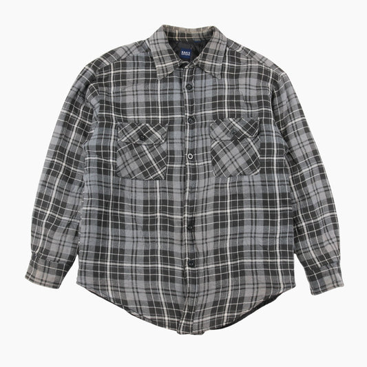 Vintage Flannel Overshirt - Grey Check - American Madness