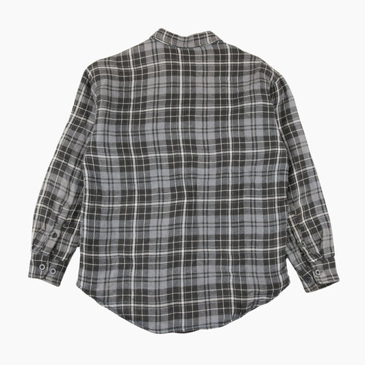 Vintage Flannel Overshirt - Grey Check - American Madness