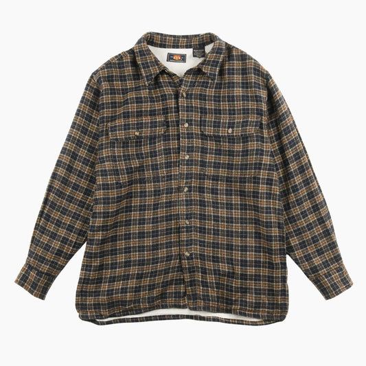 Vintage Flannel Overshirt - Navy & Green Check