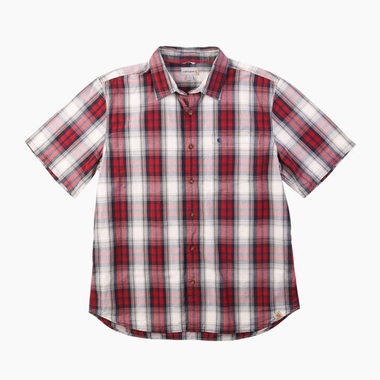 Short Sleeve Work Shirt - Red Check - American Madness