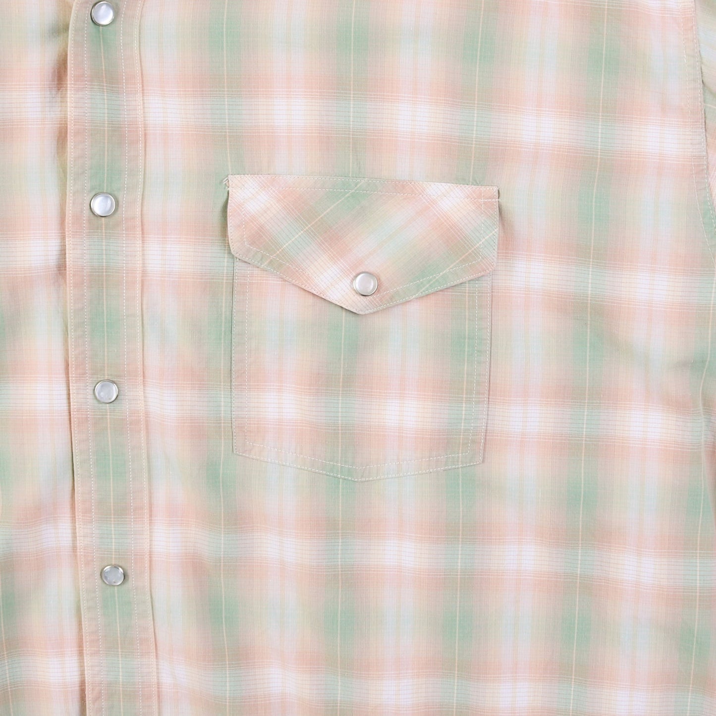 Vintage Shirt - Green And Orange Check - American Madness