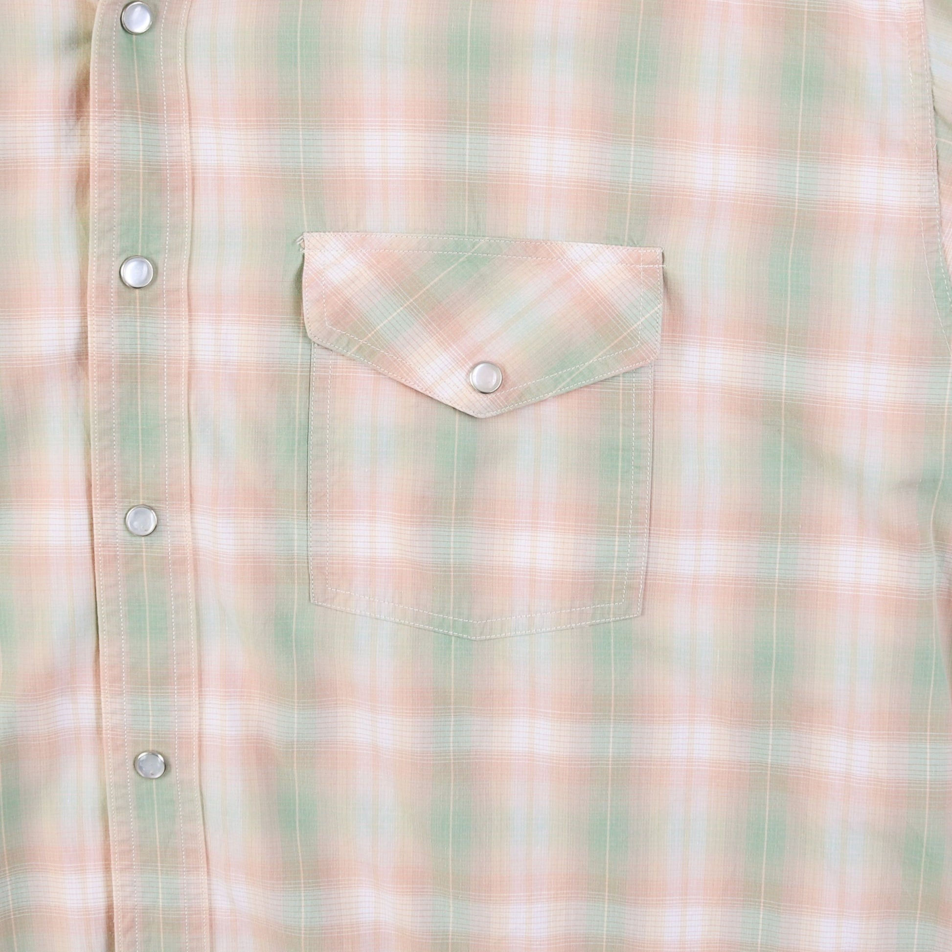 Vintage Shirt - Green And Orange Check - American Madness